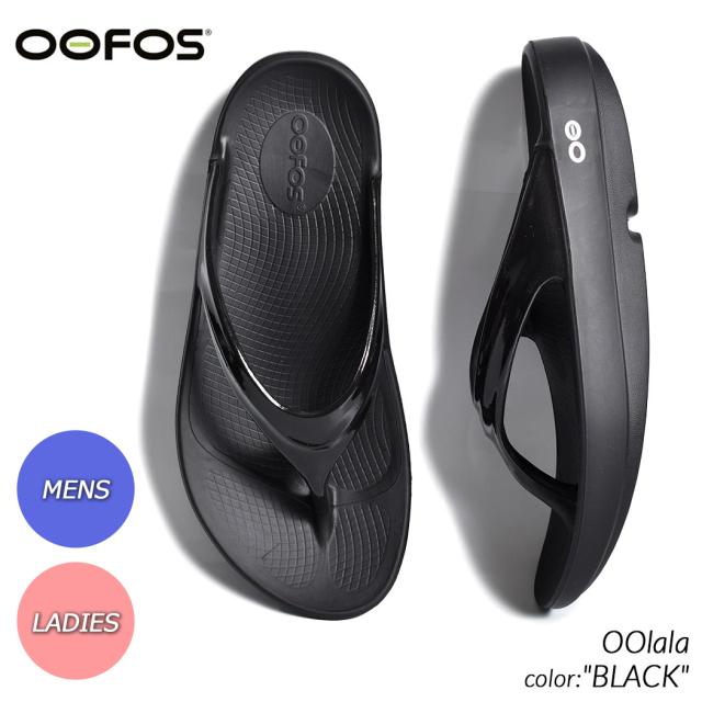 OOFOS OOlala BLACK ウーフォス ウーララ サンダル ( SANDAL スライド トング 黒 ブラック リカバリーサンダル メンズ レディース ウィメンズ 2000070050182 )