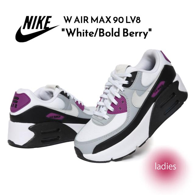 NIKE ナイキ ウィメンズ エアマックス 90 スニーカー W AIR MAX 90 LV8 White/Bold Berry ( 白 ホワイト 赤 厚底 レディース FD4328-109 )