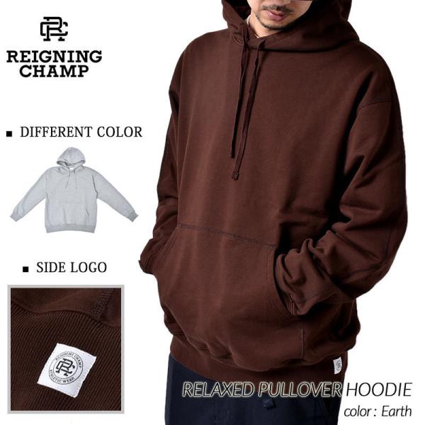 REIGNING CHAMP RELAXED PULLOVER HOODIE H.GREY Earth REIGNING CHAMP RELAXED PULLOVER HOODIE H.GREY Earth