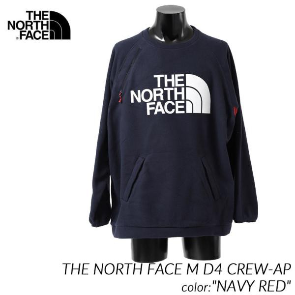 日本未発売 THE NORTH FACE M D4 CREW-AP ”NAVY RED” ザ ノースフェイス スウェット ( 海外限定 スエット トレーナー フリース NF0A7WB