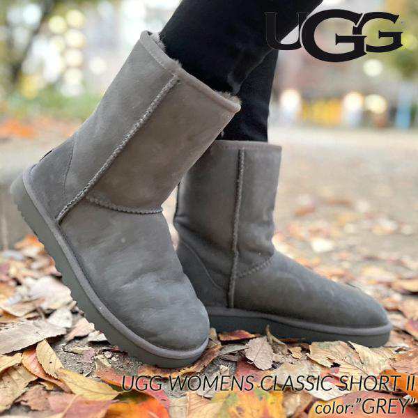 UGG WOMENS CLASSIC SHORT II GREY アグ ムートンブーツ クラシック ショート 2 レディース ( グレー 灰色  BOOTS 1016223 )｜au PAY マーケット