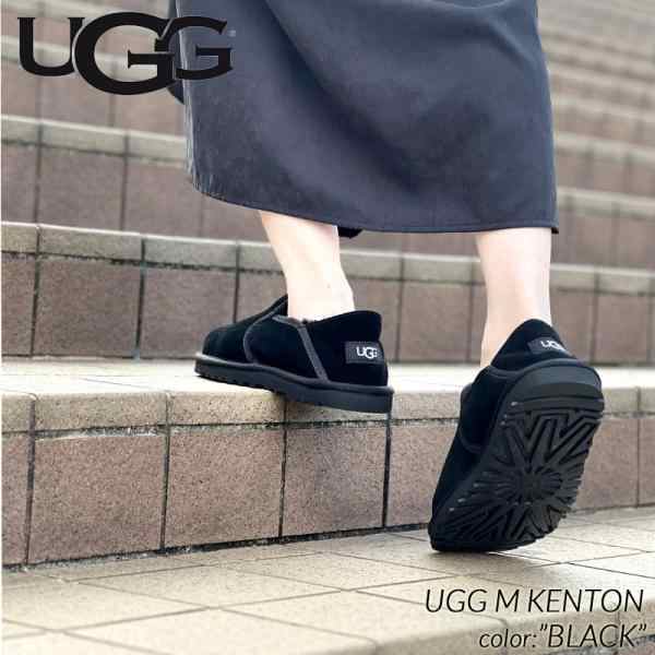 UGG M KENTON BLACK アグ メンズ ケントン スリッポン スリッパ シューズ レディース ( ローファー ベージュ 茶色 ウィメンズ 3010 )