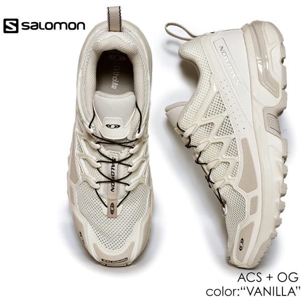 SALOMON ACS + OG VANILLA サロモン エーシーエス スニーカー ( 白 ホワイト バニラ シューズ 靴 メンズ レディース ウィメンズ L47134400 )