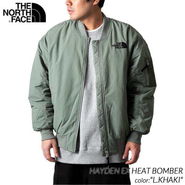 日本未発売 THE NORTH FACE HAYDEN EX HEAT BOMBER L.KHAKI ザ ノースフェイス ボンバー ジャケット ( 海外限定 カーキ MA-1 NJ3NP58K )