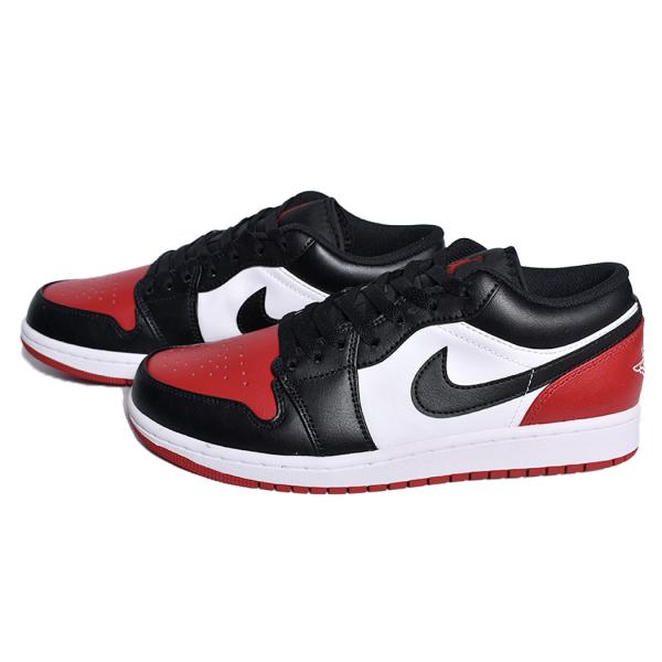 NIKE AIR JORDAN 1 LOW Bred Toe ナイキ エア ジョーダン ロー スニーカー ( ブレッド 赤 レッド 黒 ブラック メンズ 553558-161 )