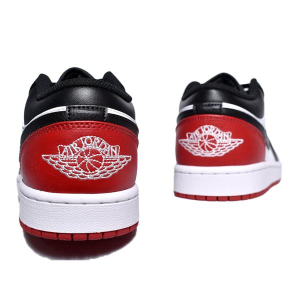 NIKE AIR JORDAN 1 LOW Bred Toe ナイキ エア ジョーダン ロー スニーカー ( ブレッド 赤 レッド 黒 ブラック メンズ 553558-161 )