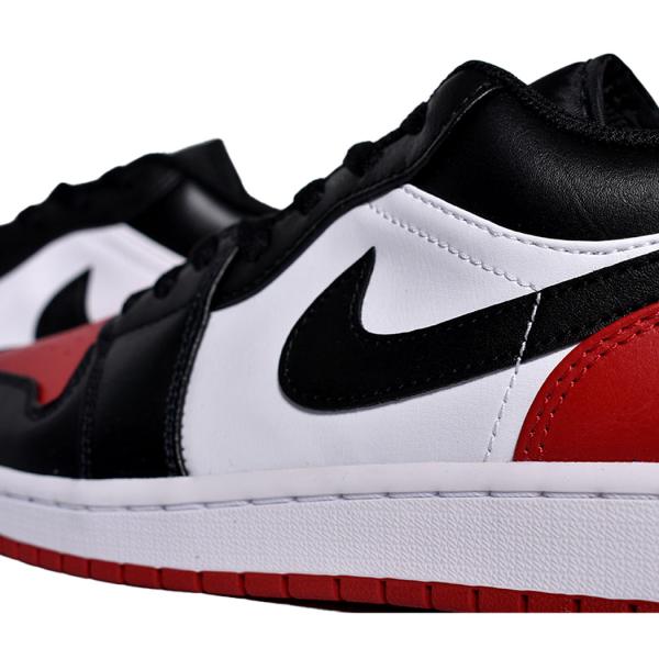 NIKE AIR JORDAN 1 LOW Bred Toe ナイキ エア ジョーダン ロー スニーカー ( ブレッド 赤 レッド 黒 ブラック メンズ 553558-161 )