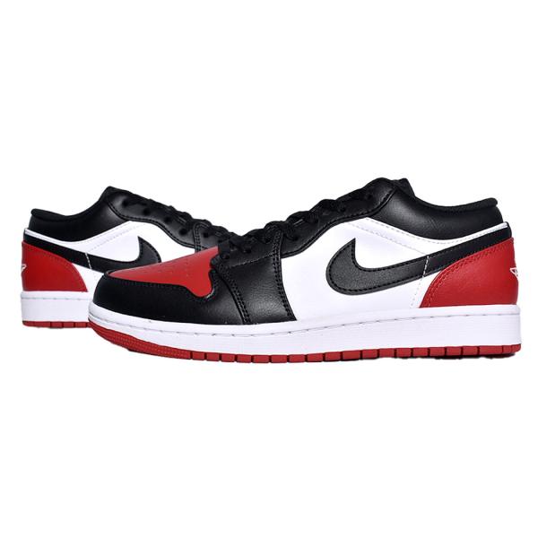 NIKE AIR JORDAN 1 LOW Bred Toe ナイキ エア ジョーダン ロー スニーカー ( ブレッド 赤 レッド 黒 ブラック メンズ 553558-161 )