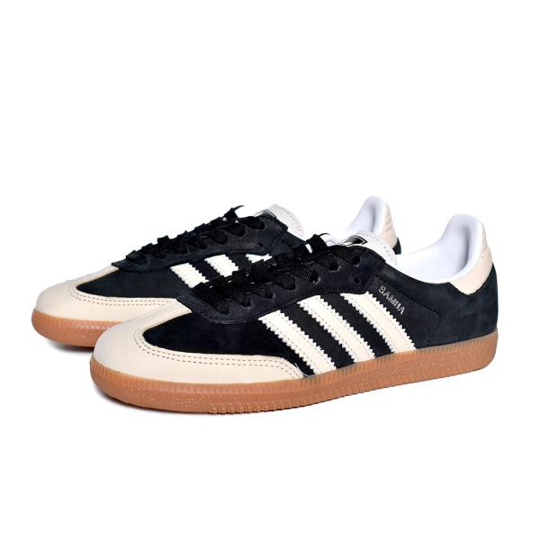 adidas SAMBA OG W BLACK CREAM アディダス サンバ スニーカー ( 黒