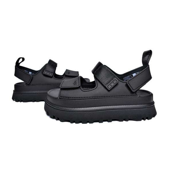 UGG W GOLDENGLOW BLACK アグ ウィメンズ ゴールデングロウ サンダル スライド レディース ( 黒 ブラック 厚底 ストラップ 1152685 )_6