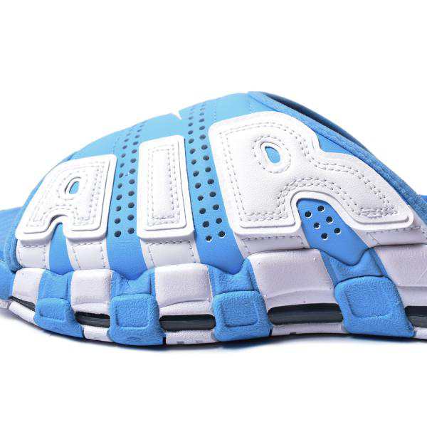 いま人気のアイテム NIKE AIR MORE UPTEMPO SLIDE University Blue ナイキ エア モア 靴