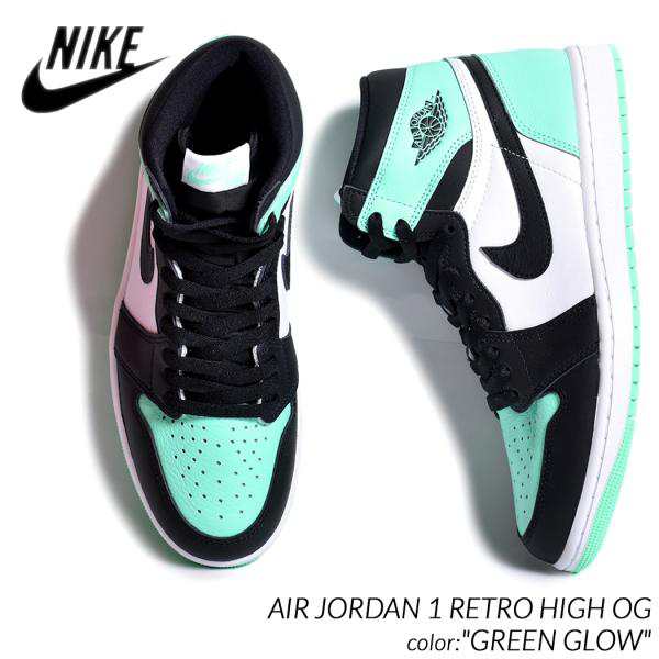 NIKE AIR JORDAN 1 RETRO HIGH OG GREEN GLOW ナイキ エア ジョーダン レトロ ハイ スニーカー ( 緑 グリーン DZ5485-130 )