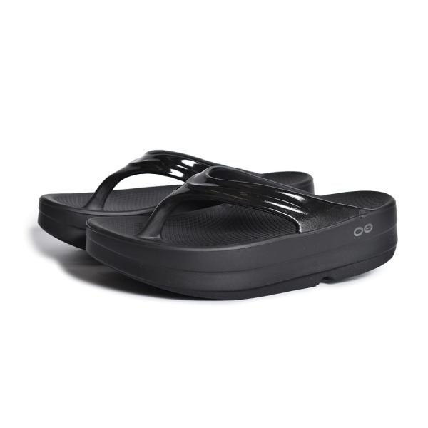 OOFOS OOmega BLACK ウーフォス ウーメガ サンダル ( 厚底 SANDAL