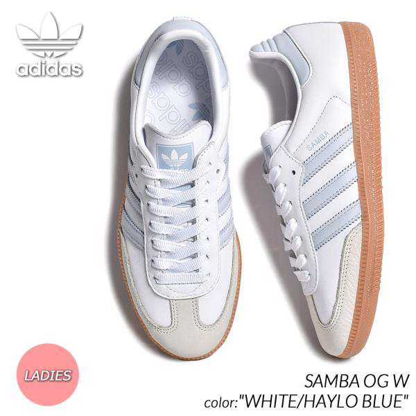 adidas SAMBA OG W WHITE/HAYLO BLUE アディダス サンバ スニーカー ( 白 ホワイト 青 ブルー メンズ レディース ウィメンズ IE0877 )