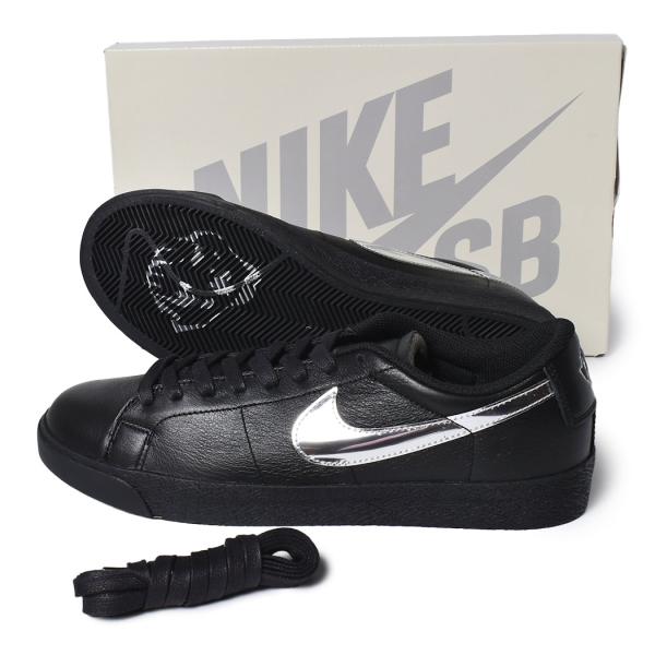 DANCER SKATEBOARDS × NIKE SB ナイキ ズーム ブレーザー ロー スニーカー ZOOM BLAZER LOW QS BLACK SILVER 黒 HJ6703-001_8