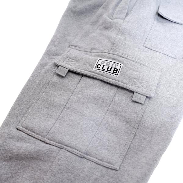 PRO CLUB プロクラブ フリース カーゴパンツ スウェットパンツ Heavyweight Fleece Cargo Pants GREY BLACK スエット ズボン 162_6