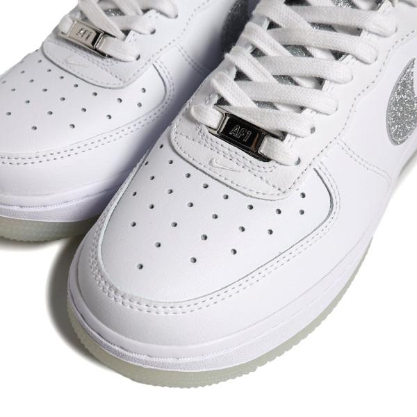 NIKE ナイキ ウィメンズ エアフォース スニーカー WMNS AIR FORCE 1 07 LX GLITTER SWOOSH ( 白 ホワイト ラメ レディース HQ3461-191 )_3