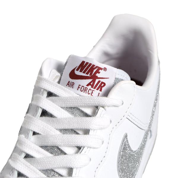 NIKE ナイキ ウィメンズ エアフォース スニーカー WMNS AIR FORCE 1 07 LX GLITTER SWOOSH ( 白 ホワイト ラメ レディース HQ3461-191 )_6