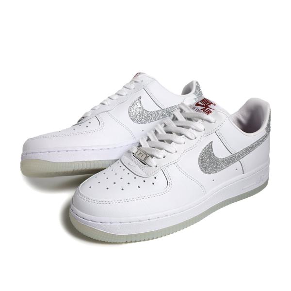 NIKE ナイキ ウィメンズ エアフォース スニーカー WMNS AIR FORCE 1 07 LX GLITTER SWOOSH ( 白 ホワイト ラメ レディース HQ3461-191 )_8