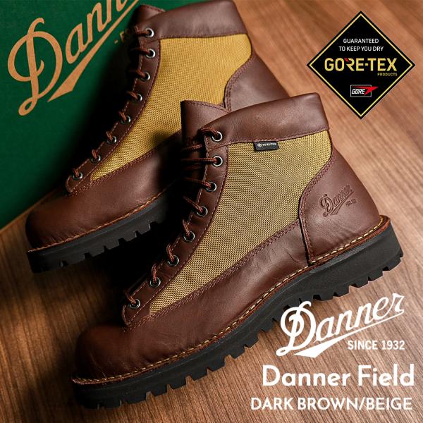 DANNER ダナー ダナーフィールド ブーツ Danner Field GORE-TEX DARK BROWN/BEIGE 茶色 ブラウン ベージュ レザー ゴアテックス 国内正規品 121003 31,900円