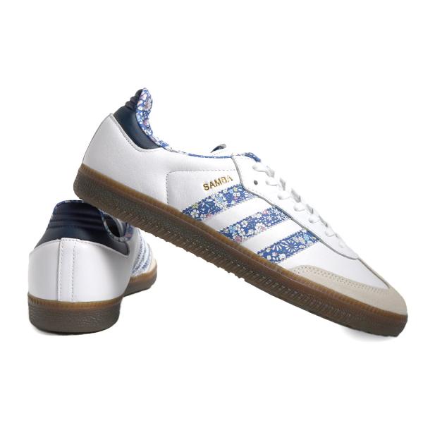 adidas アディダス サンバ リバティ スニーカー SAMBA LIBERTY LDN WHITE ( 白 ホワイト ブルー 青 メンズ レディース ウィメンズ JP7249 ) adidas アディダス サンバ リバティ スニーカー SAMBA LIBERTY LDN