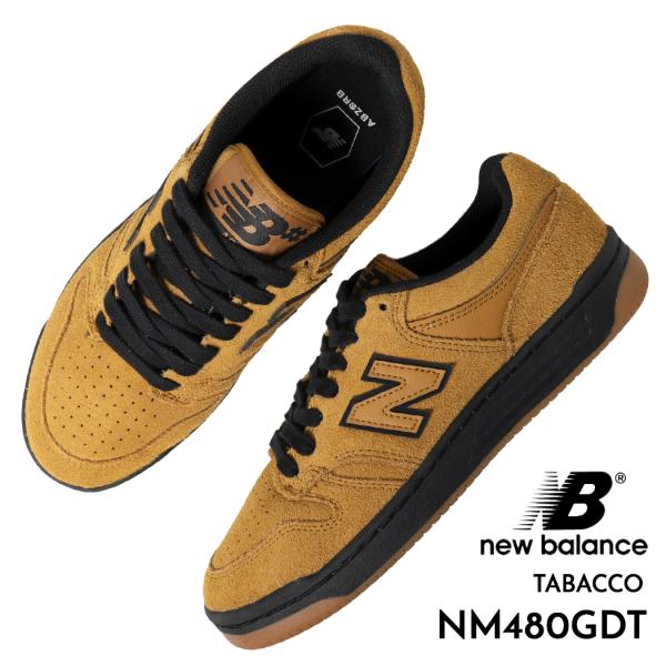 海外限定 NEW BALANCE ニューバランス 480 ヌメリック スニーカー NUMERIC NM480GDT TABACCO ( 日本未発売 ベージュ 黒 ブラック タバコ )