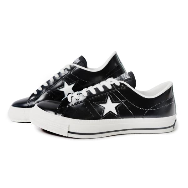 CONVERSE コンバース ワンスター レザー スニーカー ONE STAR J MADE IN JAPAN BLACK/WHITE ( 黒 ブラック メンズ LEATHER 32346511 )_1