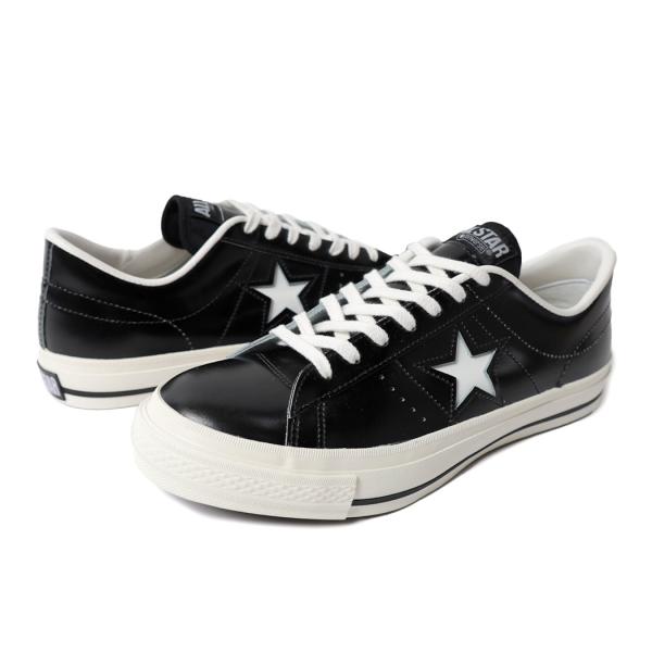 CONVERSE コンバース ワンスター レザー スニーカー ONE STAR J MADE IN JAPAN BLACK/WHITE ( 黒 ブラック メンズ LEATHER 32346511 )_8
