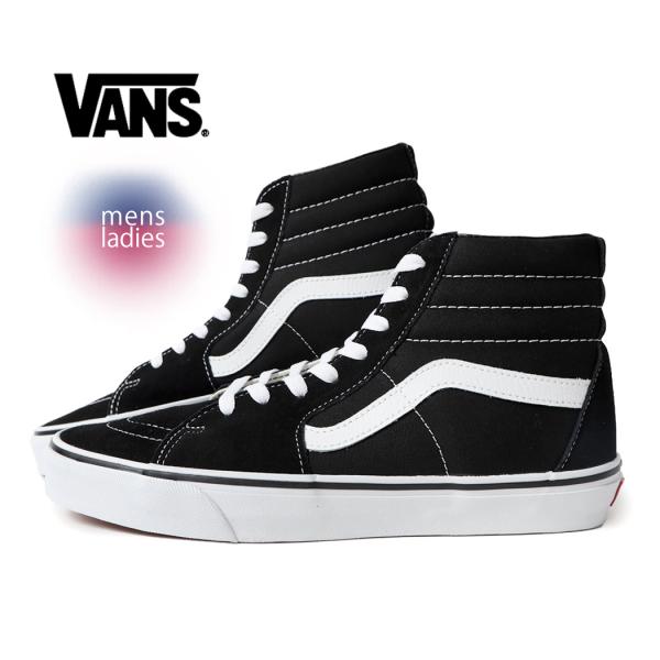 VANS バンズ スケート ハイ ハイカットスニーカー UA SK8-HI BLACK/BLACK/WHITE ( ヴァンス 黒 ブラック 白 国内正規品 VN000D5IB8C )
