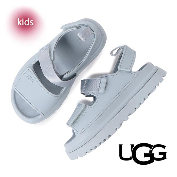 UGG アグ キッズ ゴールデングロウ サンダル スライド K GOLDENGLOW SEA FOAM ( 青 ブルー ガールズ girls 厚底 ストラップ 1152813K )