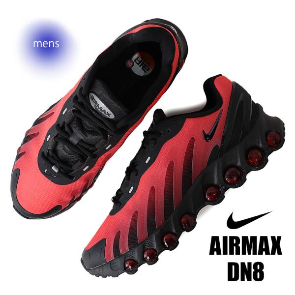 NIKE ナイキ エアマックス スニーカー AIR MAX DN8 BLACK/BLACK- GYM RED NOIR/ROUGE GYM/NOIR ( 黒 ブラック 赤 レッド メンズ FQ7860-008 )