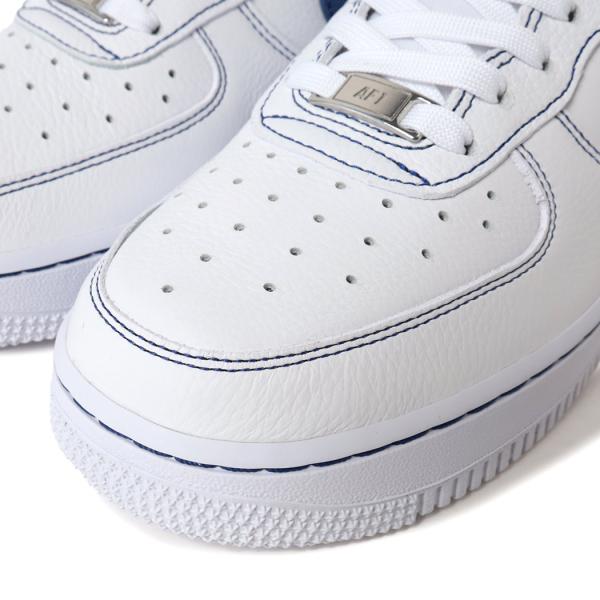 NIKE ナイキ エアフォース ロー スニーカー AIR FORCE 1 ’07 LV8 BLUE STITCH ( 白 ホワイト 青 ブルーステッチ メンズ HQ2037-100 )