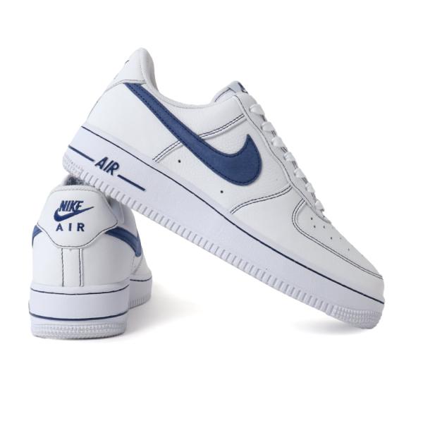 NIKE ナイキ エアフォース ロー スニーカー AIR FORCE 1 ’07 LV8 BLUE STITCH ( 白 ホワイト 青 ブルーステッチ メンズ HQ2037-100 )