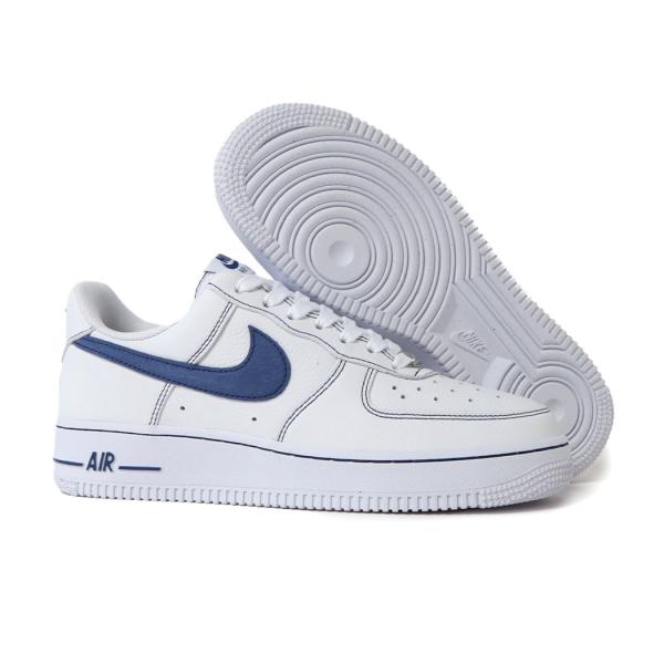 NIKE ナイキ エアフォース ロー スニーカー AIR FORCE 1 ’07 LV8 BLUE STITCH ( 白 ホワイト 青 ブルーステッチ メンズ HQ2037-100 )