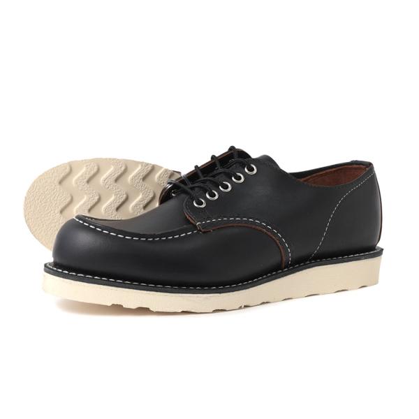 RED WING レッドウィング クラシックモック オックスフォード ワーク ブーツ CLASSIC MOC OXFORD BLACK PRAIRIE ( USA製 黒 ブラック レザー 8090 )_8
