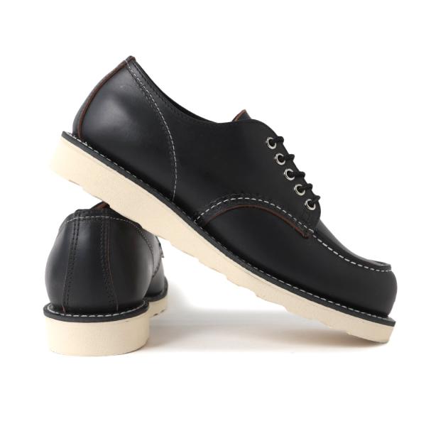 RED WING レッドウィング クラシックモック オックスフォード ワーク ブーツ CLASSIC MOC OXFORD BLACK PRAIRIE ( USA製 黒 ブラック レザー 8090 )_9