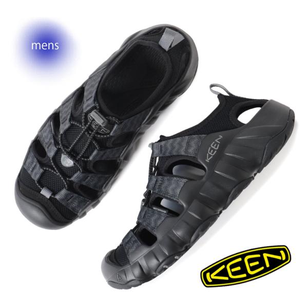 KEEN キーン メンズ ハイパーポート シューズ サンダル MENS HYPERPORT H2 BLACK/STEEL GREY ( 黒 ブラック SANDAL 水陸両用 1028652 )