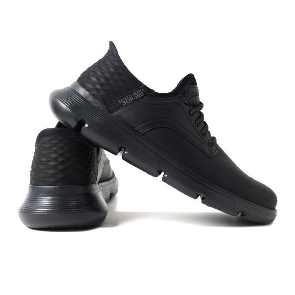 SKECHERS スケッチャーズ ガルザ カービン ビジネス シューズ GARZA - GERVIN BLACK ( スリップインズ SLIP INS 黒 ブラック メンズ 205046-BBK )_7