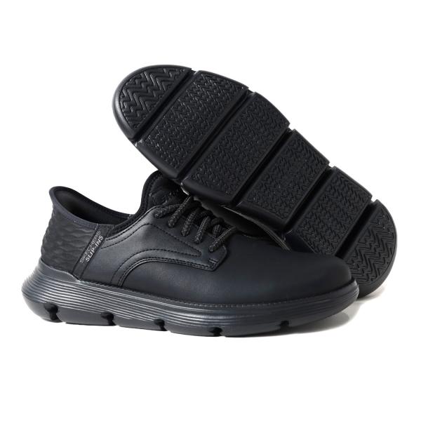 SKECHERS スケッチャーズ ガルザ カービン ビジネス シューズ GARZA - GERVIN BLACK ( スリップインズ SLIP INS 黒 ブラック メンズ 205046-BBK )_8
