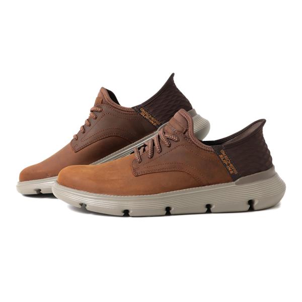 SKECHERS スケッチャーズ ガルザ カービン ビジネス シューズ GARZA - GERVIN BROWN ( スリップインズ SLIP INS 茶色 ブラウン メンズ 205046-CDB )_1