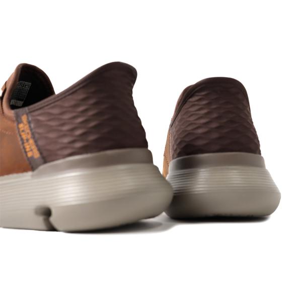 SKECHERS スケッチャーズ ガルザ カービン ビジネス シューズ GARZA - GERVIN BROWN ( スリップインズ SLIP INS 茶色 ブラウン メンズ 205046-CDB )_2