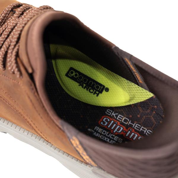 SKECHERS スケッチャーズ ガルザ カービン ビジネス シューズ GARZA - GERVIN BROWN ( スリップインズ SLIP INS 茶色 ブラウン メンズ 205046-CDB )_7