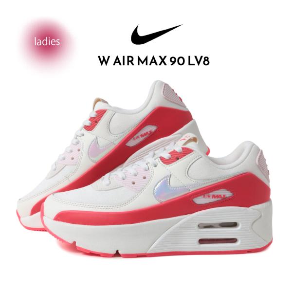 NIKE ナイキ ウィメンズ エアマックス 90 スニーカー W AIR MAX 90 LV8 SAIL/SIREN RED-PEARL PINK ( 白 赤 厚底 レディース HF5073-133 )