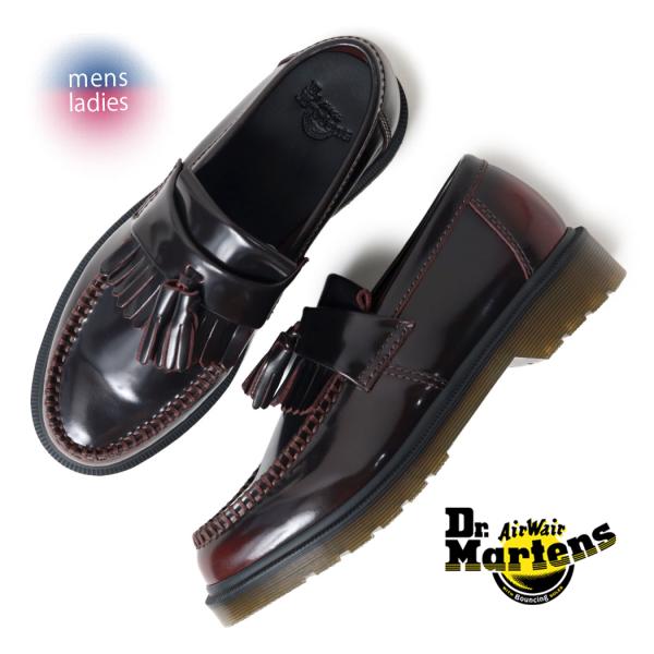 Dr.Martens ドクターマーチン アドリアン ローファー レザー シューズ ADRIAN LOAFER CHERRY RED ( 厚底 赤 ワイン レディース ウィメンズ 14573601 )