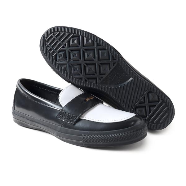 CONVERSE コンバース オールスター コイン ローファー スニーカー ALL STAR COINLOAFER BLACK/WHITE ( 黒 白 レザー 国内正規品 31315090 )
