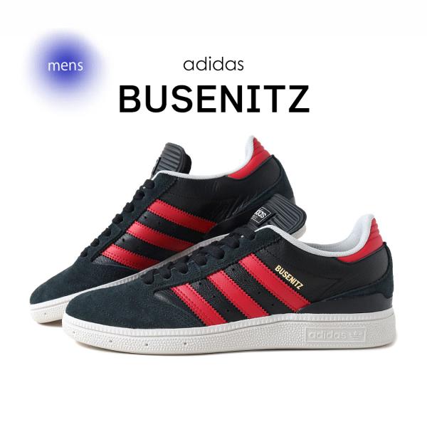 adidas アディダス ブセニツ スニーカー BUSENITZ BLACK/RED ( スケート SKATE 黒 ブラック 赤 レッド ローテク メンズ JP8606 )