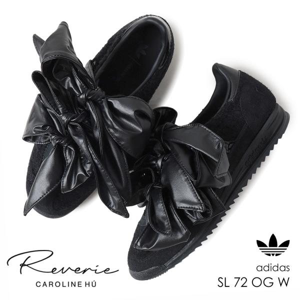 adidas アディダス SL 72 OG ウィメンズ スニーカー BLACK ( 黒 メンズ レディース リボン 韓国 ブラック JQ4292 )