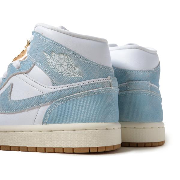 NIKE ナイキ エアジョーダン スニーカー AIR JORDAN 1 MID DENIM ( デニム ブルー 青 レディース メンズ HQ2005-100 )