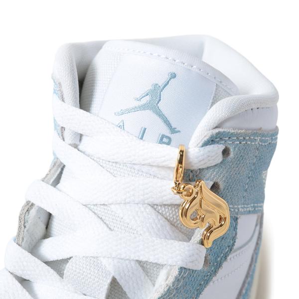 NIKE ナイキ エアジョーダン スニーカー AIR JORDAN 1 MID DENIM ( デニム ブルー 青 レディース メンズ HQ2005-100 )