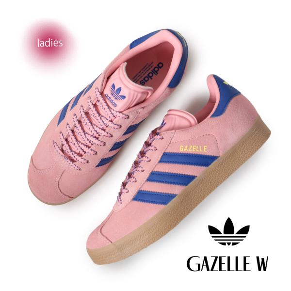 adidas アディダス ガゼル スニーカー GAZELLE W SEMI PINK SPARK / LUCID BLUE / PURE SULFUR ( ピンク レディース JH7213 )